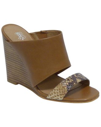 Andrew Stevens Andrew Stevens Geneva Leather Wedge Sandal