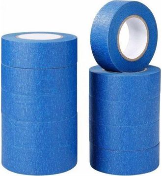 OEM Cinta Adhesiva Azul Para Pintar Y Decorar, Para Etiquetas, Pintura En Aerosol, Pintores, Manualidades, 10 Rollos, 25 Mm &times; 20 M