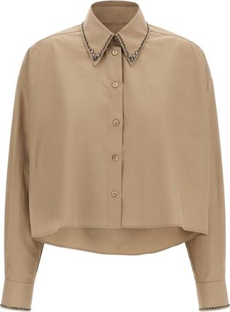 Fabiana Filippi Shirts - Dames - Overhemden - Beige - S - Overhemden