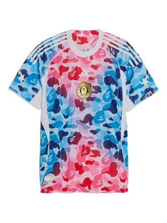 adidas x Bape T-shirt con dettaglio a tre righe - Blu
