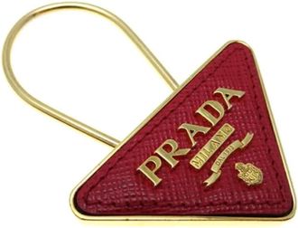 Prada Pre-owned Leather key-holders - unisex - Vintage Accessoires - Rood - ONE Size - Leer - Vintage
