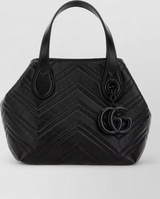 Gucci leather small gg marmont shoulder bag top handle