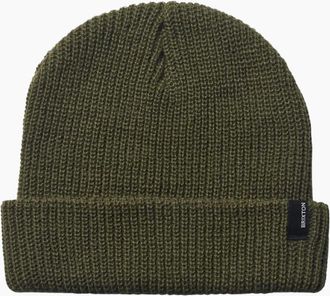 Brixton Mens Brixton Military Olive Heist Beanie Hat - Green - Size: ONE size