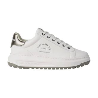 Karl Lagerfeld Schoenen, Dames, Wit, 38 EU, Leer, Kapri Lug Sneakers