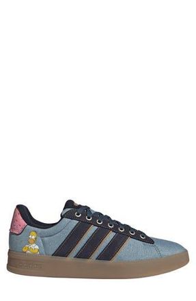 adidas x Simpsons Grand Court Sneaker in Non-Dyed/Legend Ink/Mesa at Nordstrom Rack, Size 11