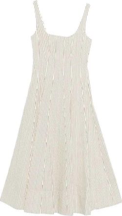Staud gestreepte midi-jurk