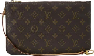 Louis Vuitton Pink Monogram Coated Canvas Neverfull Pouch Mm (Authentic Pre- Loved)