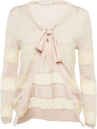 Dior Geribbeld vest met zijden vlak - Roze