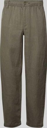 Jack & Jones Leinenhose mit Eingrifftaschen Modell KARL LAWRENCE in Khaki, Gr&ouml;&szlig;e XXL