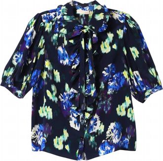Ulla Johnson Womens Camellia Silk Top In Evening