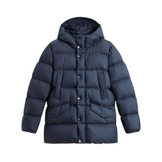 Woolrich Winter Jackets, male, Blue, M, Cloud Davis Parka for Men