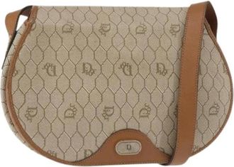 Dior Pre-owned Cross Body Bags, female, Beige, Size: ONE SIZE Pre-owned Vintage Canvas Cross Body Bag