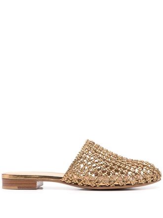Ferragamo Mules con nodo Ellas - Oro