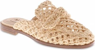 Mia Womens Layce Raffia Mule In Beige