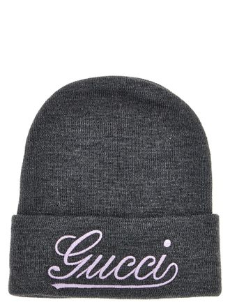 Gucci Womens Logo Embroidery Beanie