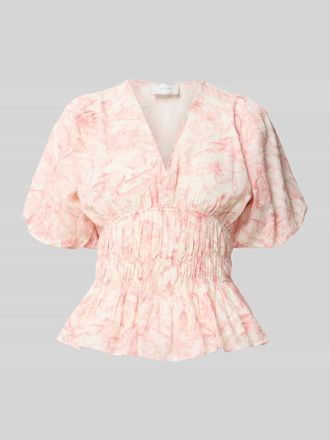 Neo Noir Neo Noir Blusenshirt mit Puff&auml;rmeln und V-Ausschnitt Modell Minutti in Offwhite, Gr&ouml;&szlig;e 34