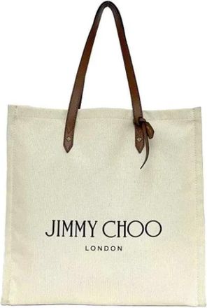Jimmy Choo London Pre-owned Fabric totes - Dames - Vintage Shopper - Beige - ONE Size - Vintage