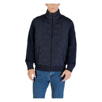 HUGO BOSS Heren, Jassen, Blauw, Maat: M Katoen