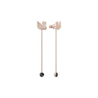 Swarovski Accessoires, Dames, Roze, ONE Size, Iconic Swan Drop Oorbellen