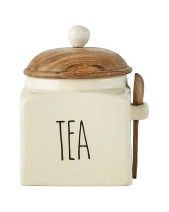 Bella Maison Brev Ceramic Jar With Acacia Lid & Spoon
