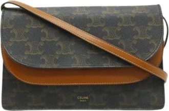 Celine Pre-owned Vintage Canvas Clutch - Dames - Vintage Schoudertas - Bruin - ONE Size - Vintage