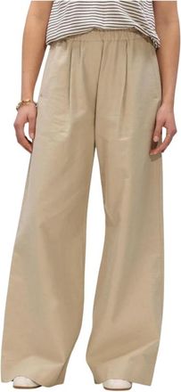 By-Bar Amsterdam Benji Canvas Pant - Dames - Wijde Broeken - Beige - L - Broeken
