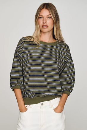 Pilcro Niki Cotton Bubble Sweatshirt