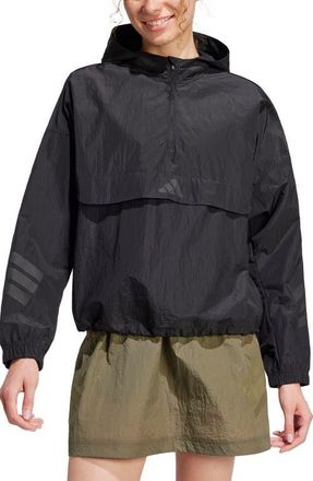 adidas Future Icons 3-Stripes Anorak in Black at Nordstrom, Size Small