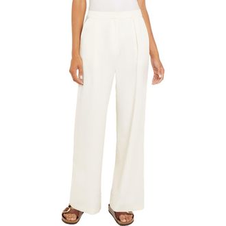 Misook Wide Leg Twill Pants in White at Nordstrom Rack, Size X-Small