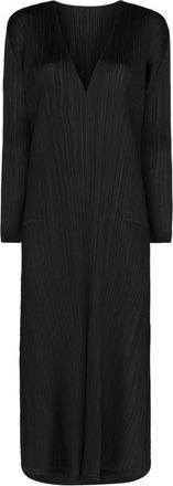 Issey Miyake Pleats Dress - Dames - Casual kleedjes - Zwart - L - Polyester - Kleedjes