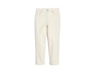 NYDJ Bailey Relaxed Straight Crop Cuff Jeans Womens Clothing Vintage White : 16W 26, Cotton/Denim/Elastane