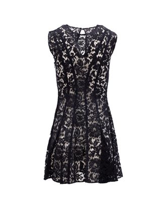 Valentino Garavani Floral Black Lace Mini Womens Dress