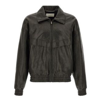 Saint Laurent Leather Jackets - male - Saint Laurent - Bomber Jackets - Black - L - Jackets