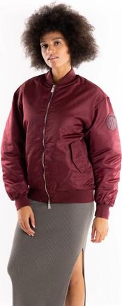 Hinnominate Oversized Bomberjack - Dames - Bomber jackets - Rood - S - Leer - Jassen