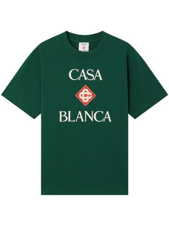 Casablanca Green Logo Crew Neck T-Shirt
