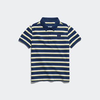 Canada Goose Almira Striped Polo Tonal Disc (Women, Oxford Navy Moncton Stripe, M)