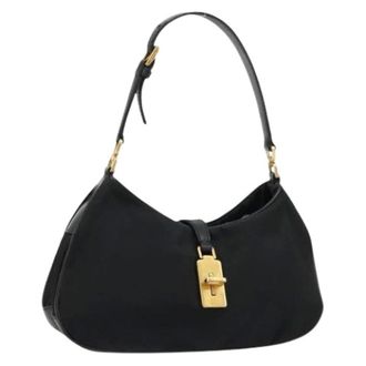 Prada Pre-owned Shoulder Bags, female, Black, Size: ONE SIZE Pre-owned Nylon Accessory Pouch