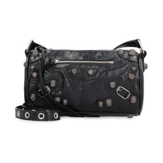 Balenciaga Tassen, Heren, Zwart, ONE Size, Leer, Le Cagole Cylindrical Schoudertas