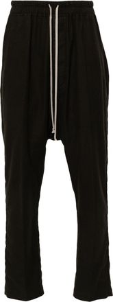 Rick Owens drawstring-waistband track pants - men - Organic Cotton/Buffalo Horn - 46 - Green