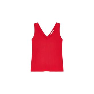 Maliparmi Sleeveless Tops, female, Red, Size: 2XL Soft Jersey Top