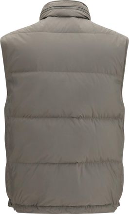 Brunello Cucinelli Mens Sleeveless Padded Gilet Army Washed+panama Polyester Blazers E Vests