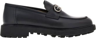 Ferragamo Galles Gancini Ornament Leather Moccasin, Size 10.5 EE
