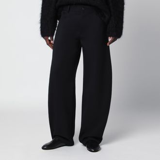 S&eacute;fr Pantaloni Oktai neri in misto lana