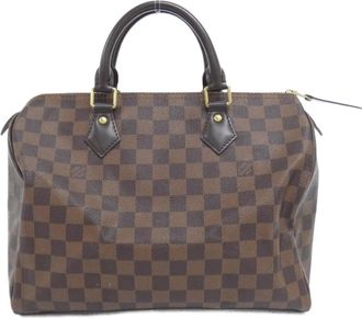 Louis Vuitton Damier Canvas Ebene Coated Canvas Boston Bag (Pre-Owned)
