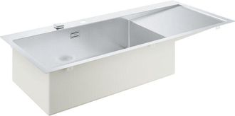 GROHE Fregadero Grohe 1 Seno Con Escurridor Izquierdo En Acero Inoxidable K1000