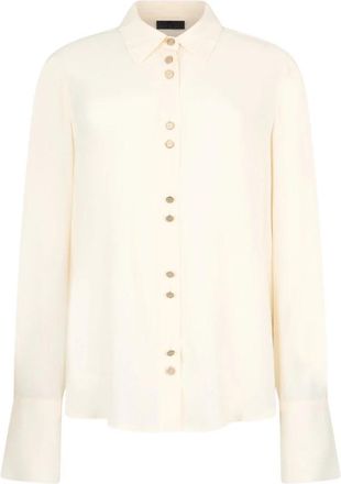 Liu Jo Camicia Maica Lunga - Dames - Overhemden - Beige - 2XL - Overhemden