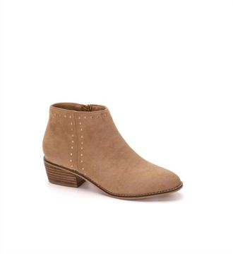 Corkys Footwear Womens Casanova Ankle Bootie In Camel Suede