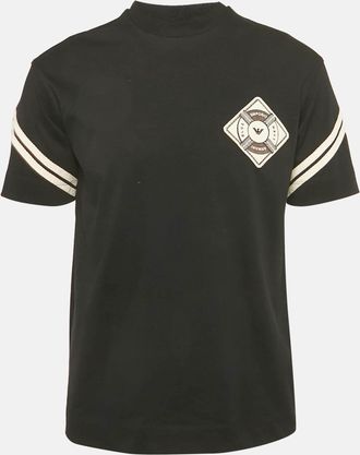 Emporio Armani Black Jersey Applique T-Shirt