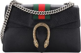 Gucci Web Dionysus Bag kleine leren schoudertas - Zwart