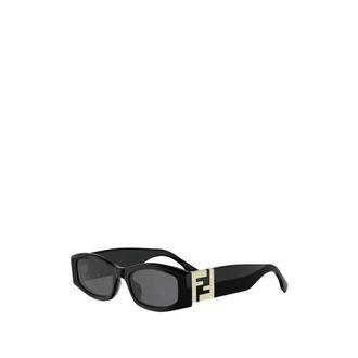 Fendi Sunglasses, female, Black, Size: 54 MM Forever Rectangle Sunglasses